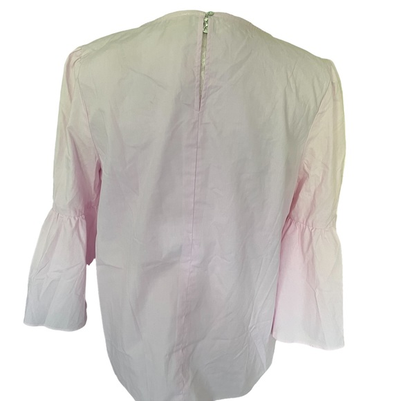Philosophy republic clothing women’s pink cotton blouse top w/pearls size m - Picture 5 of 8